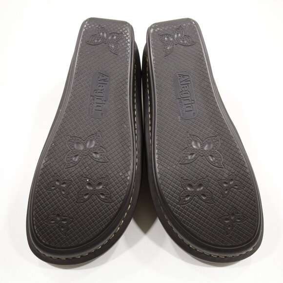 Alegria Dena Brown Leather & Fabric Dream Fit Comfort Clogs - 10/EU 40 - Picture 7 of 7